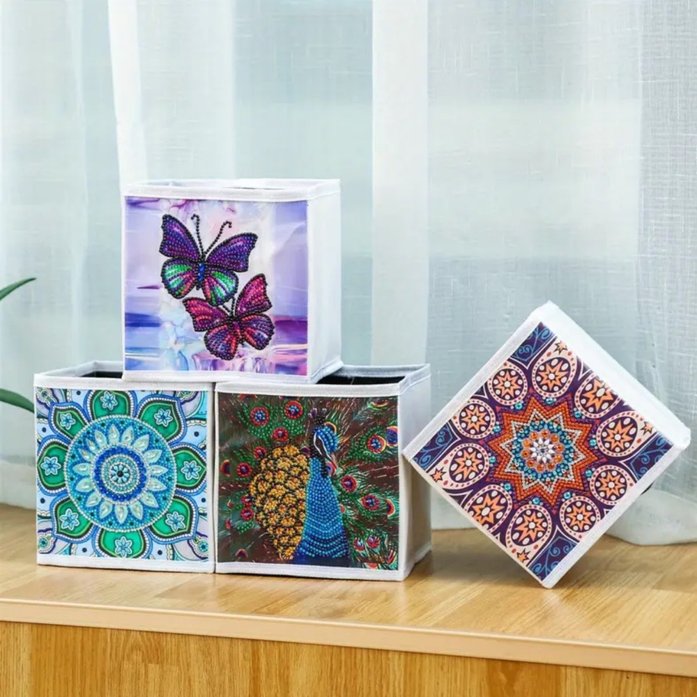 3D Peacocks Foldable Storage Box. NWT
